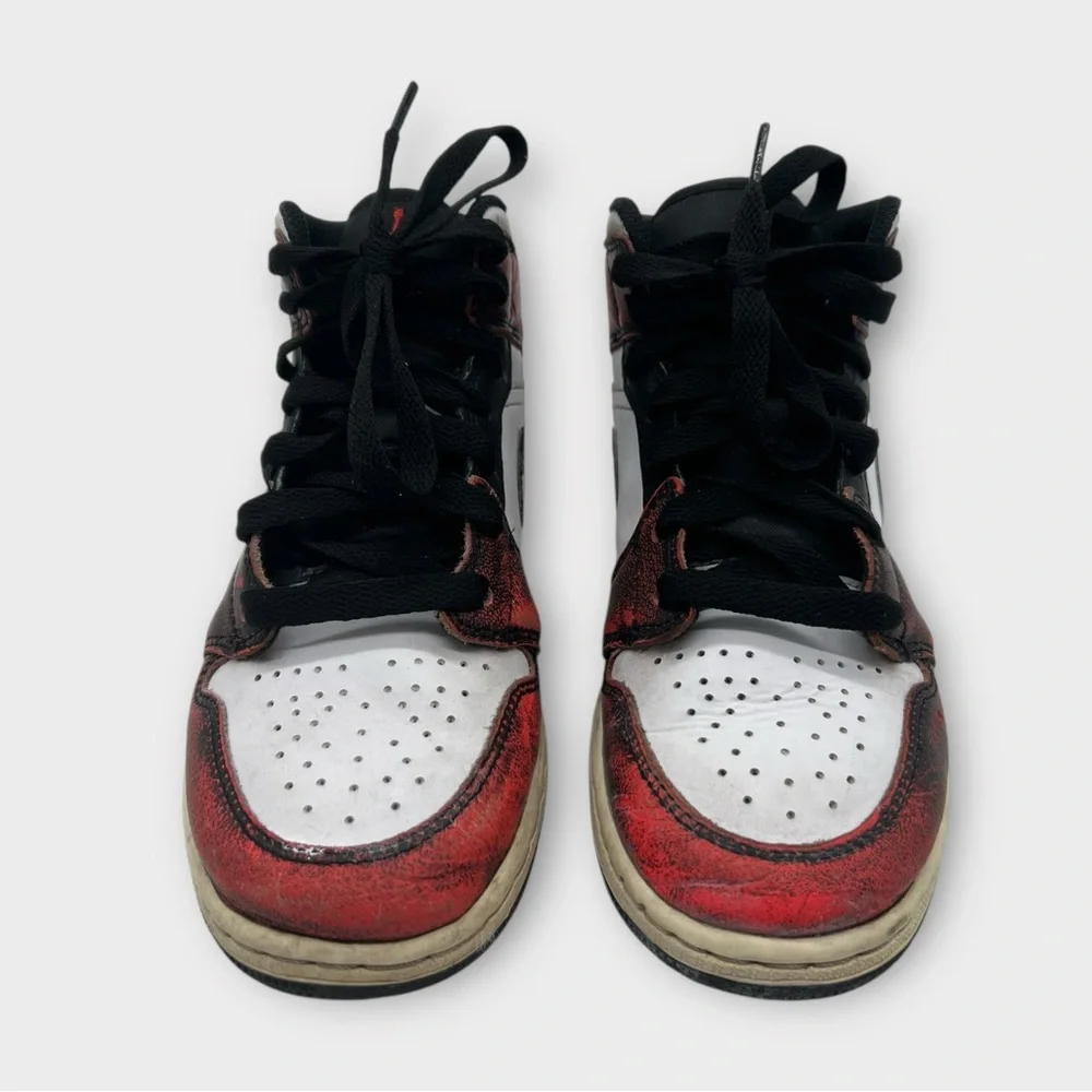 Nike‎ Air Jordan Retro 1 Mid SE GS Wear Away Black Infrared 23 FB0568-006 SZ 4.5